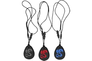 ‎MARHYNCHUS 3 szt. Sensoryczny naszyjnik do żucia Silikonowe zabawki do żucia dla dzieci i dorosłych zmniejsza żucie pączka