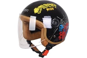 SJAPEX Casco Moto Bambino | Casco Scooter per Bambini e Bambine con Visiera Antigraffio, Taglia unica: 48-56 cm