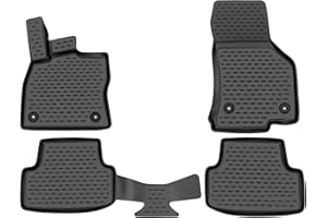 Element Set di Tappetini Auto in Gomma TPE 3D per Volkswagen T-ROC | Anno 2017-2025 | 100% Adatti Perfettamente, Gomma Auto Robusti, Tappetini Universali, Tappetini 3D per Interni Auto