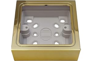G&H BRASSWARE G&H 709B 1 Gang Polished Brass Surface Mounted Single 25mm Pattress Box