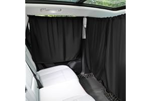 Alaoo Cortinas Divisorias de Coche, 140*80CM Cortina para Automovil para Privacidad, Incluye 1 Cortina de Asiento y 2 Cortinas Laterales Cortina Divisoria de Coche Desmontable Aplicable a Sedán, SUV