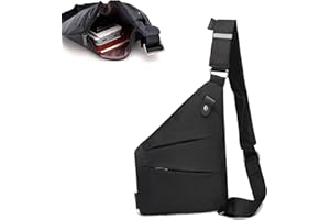 zxcvb 2023 Personal Flex Bag Sling Crossbody Bags Trendy Travel Anti Theft Safe Purse Bags for Women Men (Black,Right)