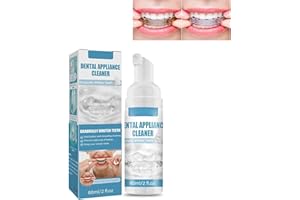 QKLOVNI Schiuma detergente per apparecchi orali, protesi, guardie notturne, fermi e allineatori, combatte l'alitosi, 60 ml (1 pezzo)