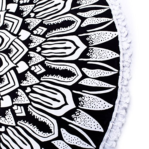 Quaste Runde Strandtuch, SENYANG Baumwolle Runde Strandmatten, Runde Yoga Mat Schal Schal Tapisserie Tischdecke Picknick Decke - 2