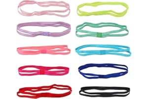 WUDONG Elastic Sports Headbands, Stretchable, Non-Slip, Slim Hair Bands for Running, Soccer, Training, Yoga and More