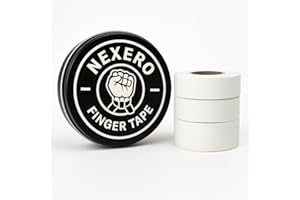 Nexero Straps de Doigts – 3 Rouleaux 1 cm x 10 m – Bandes Adhésives pour Protection des Doigts – BJJ, Jiu-Jitsu, MMA, Escalade, Judo, Grappling, Musculation