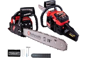 DÜSSELDORF Motosierra De Gasolina Con Motor De 2 Tiempos 78cc y 3,8cv Con Espada de 20'' - 55cm, Arranque Easy-Start, Sistema Anti-Vibración, Tecnología TRU-SHARP