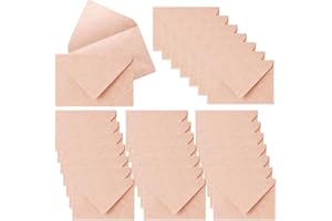 WYAN 30Pcs Mini Envelopes, Pink Classic Flap Envelopes, Small Parts Envelope, for Gift, Greeting Cards, Invitation Cards, Postcards, Coupons, mailing Bills (Card and Glue not Included)