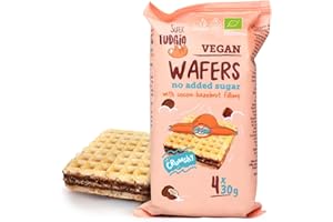 SUPER FUDGiO Ekologiczne wafelki bez cukru z kremem kakaowo orzechowym 4 x 30 g