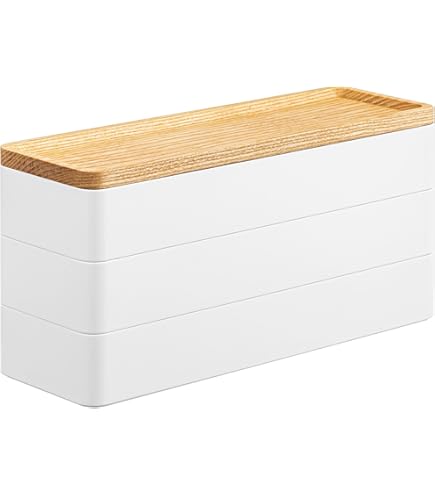 Boîte à Bijoux Originale YAMAZAKI Bou00eete U00e0 Bijoux Tower ABS Blanc Taille Unique87 Yamazaki Home