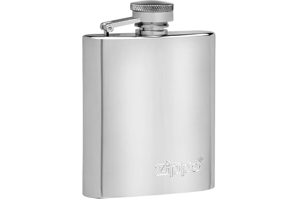 Zippo-fickplunta rostfritt stål – Silver – 177 ml – Polerad – Perfekt för vandring och utomhusaktiviteter