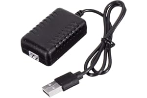 WOVELOT Caricabatterie USB Rapido 7.4V 2000Mah 5Cm XH-3P per Wltoys 144001 XK K130 12428 A959 A959-B A979 A979-B K989 K969 RC Modelli di Veicoli per Auto