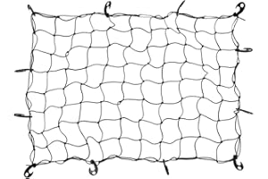 BTSKY Rete elastica per carichi pesanti da 90 x 120 cm a 180 x 240 cm, con 12 ganci in ABS, grande capacità, per tettuccio auto, portabagagli da viaggio