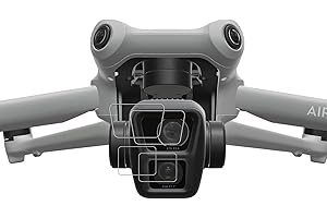 TACILIN Protection d'objectif pour DJI Air 3, Protecteur d'objectif de caméra de Drone, Film d'objectif en Verre trempé HD, Anti-Traces et Anti-Rayures, Facile à Installer, d'une dureté de 9H - Lot de 2