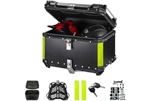 OAMGER Motorradkoffer, wasserdicht, 55 l, aus Aluminium, für die meisten Motorräder und Maxiscooter
