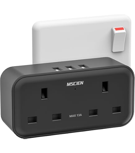 2er Pack Adapter Deutschland Auf England Stecker, Reiseadapter UK Type