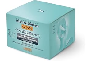 ‎GUAM Guam, Seatherapy Regenerierende Gesichtscreme, Antiage, Creme mit Hyaluronsäure und Guam Algen, Straffere, Neu Definierte und Glattere Haut, Made in Italy, 50 ml Packung
