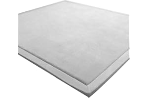 ‎LEHOUR LEHOUR Verdickung Korallen Samt Teppich Kinder Krabbeldecke Weiche Tatami Teppiche Kinder rutschfeste Vergrößern Spielmatte (Grau, 200 * 240CM)