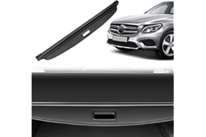 ‎PEHVDKUQ OREALTOOL Laderaumabdeckung Kofferraum Schutz Abdeckung Cargo Cover kompatibel mit GLC 2016 2017 2018 Schwarz Ausziehbar Kofferraumabdeckung Rollo