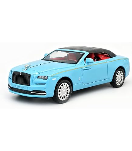 Rolls Royce Phantom 1/32 Voiture Jouet Sonore Lumineuse En Alliage - Bleu, Avec Fonction Extraction Maquette Voiture Ancienne
