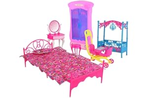 ZERODIS Miniature Meubles de Maison de Poupée Maison de Rêve Ensembles Mini Princesse Maison De Poupée Accessoire Début Éducatif Puzzle Chambre Jouet Cadeau pour Tout-Petits Enfants Infant Filles(#2)