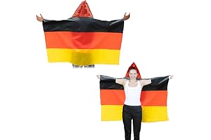 UOQO 2er-Pack Deutschlandflaggen tragbar für die EM