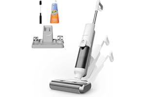 Proscenic F10 Ultra Aspirateur Laveur sans Fil, 60Mins Aspirateur Balai sans Fil Sec et Humide,Laveur de Sol,Léger Aspirateur Eau et Poussière,1.3L, Autonettoyant,Nettoyage des Angles,Bords,Sols Durs
