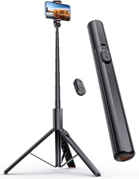ANXRE 71"/180cm Phone Tripod Monopod, NT79 Extendable Selfie Stick Tripod for Cell Phone&Camera, Mobile Tripod Stand for Filming, Tripod Stand Holder Compatible with Smartphone Camera - 1