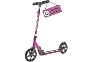 HUDORA Scooter Start 200 I Trottinette Robuste en Aluminium I Réglable en Hauteur et Pliable I pour Enfants et Adultes jusqu'à 100kg I Trottinette Solide avec béquille | Violet