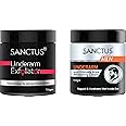 SANCTUS Underarm Treatment Kit - Intimate Area Whitening Cream and Exfoliator for Men (100 gm)