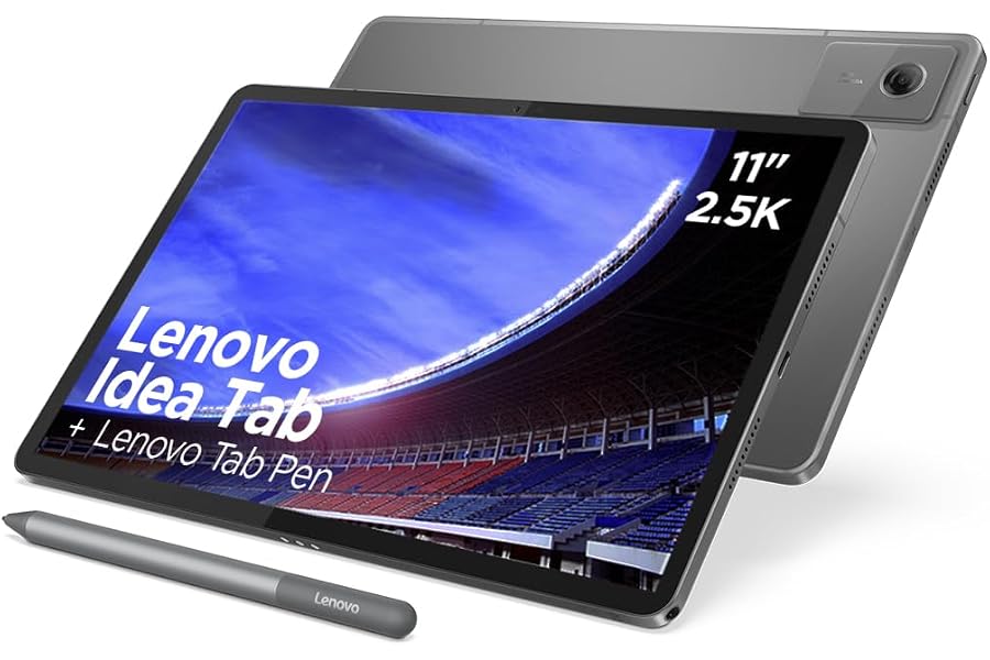 Lenovo Idea Tab – Tablet 11" 2.5K (MediaTek Dimensity 6300, 8 GB RAM, 128 GB UFS, 90 Hz, 4 Altavoces, Wi-Fi 5, Bluetooth 5.2,