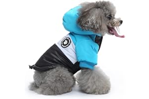 PETCUTE Płaszcz zimowy dla psa z kapturem, miękka, ciepła, wodoodporna kurtka dla psa z podszewką z polaru, wiatroszczelna kurtka dla psa, odzież dla zwierząt domowych, dla małych, średnich i dużych