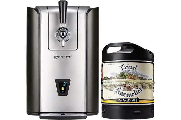 PerfectDraft Pro – Pack Tireuse À Bière + 1 Fût Tripel Karmeliet 6L – Machine Pression À Domicile – Refroidissement À 3°C – 30 Jours Fraîcheur – Écran LED Température – Idée Cadeau Amateur Bière