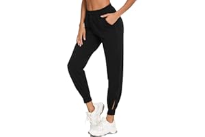 Aseniza Pantaloni Sportivi Donna in Cotone Pantaloni Lunghi Jogger Donna con Tasche Casual Larghi Pantaloni con Coulisse per Allenamento Jogging Fitness Palestra