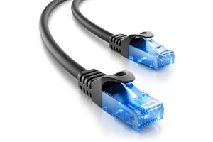 deleyCON 3,0m CAT.6 Ethernet Gigabit LAN Nätverkskabel RJ45 CAT6 Kabel Patch-Kabel Kompatibel med CAT.5 CAT.5e CAT.6a Cat.7