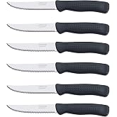 Arcos Set of 6 Table Knives Cutlets Blade 110 mm Black 705500 | Dishwasher safe 6 piece placemat with eco-friendly packaging.
