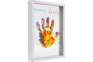 Supreouts Family Handprint Frame Kit for 4, New Parents Gifts for Couples After Birth 3 Months+, Baby Shower Gifts for Mom and Dad, Mothers Fathers Day Craft Wood, Christmas Birthday Gift