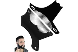 IKOPFLN 2 Piezas Plantillas de Barba,Ayuda de Afeitado de Plantilla de Barba Negra, Kit de Herramientas de Modelado de Barba Para el cuidado de la barba para Recortar la Línea del Cabello