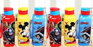 Perpetual Bliss Fancy Disney Theme Water Bottle||Return Gifts for Kids Birthday Party (Pack of 6)