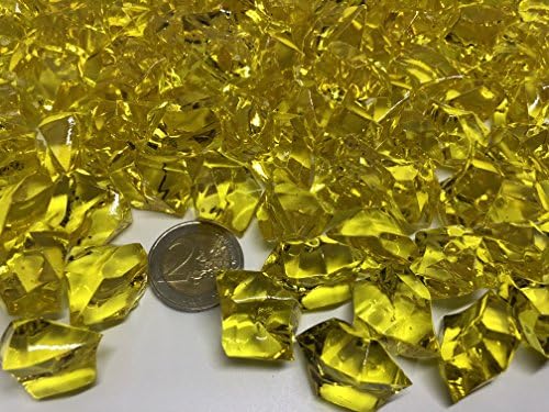 CRYSTAL KING 140 Piece 500g Gltzer Gems/Rhinestones Large Stones Yellow Gold Ice Diamond 32 mm brilliant Rhinestone Acrylic Stones Decoration Gift Decorating