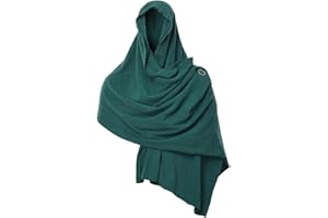 GRACEART Szal szalik kaptur szarfa średniowieczny czarodziej mag kostium chusta płaszcz z broszką przypinka