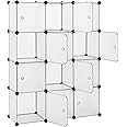 Songmics Meuble De Rangement Modulable, 12 Cubes, Étagère En
