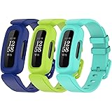 TopPerfekt - Confezione da 3 cinturini compatibili con Fitbit Ace 3 per bambini, in morbido silicone, impermeabile, accessori