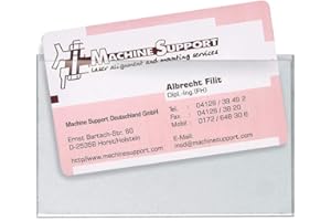 VELOFLEX 2209100 - Samoprzylepne kieszonki na wizytówki, 90 x 57 mm, samoprzylepne kieszonki z folii PP, 100 sztuk