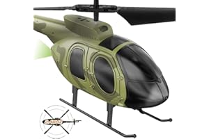 VATOS Elicottero telecomandato per bambini, elicottero RC mimetico, elicottero radiocomandato da 2,4 GHz con giroscopio a 3 canali giocattolo per interni, decollo con una chiave, regalo per ragazzi e