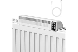 ESJAY Heizkörper Ventilator Heizungslüfter, Lüfter für Heizkörper Verbesserung der Wärmeverteilung, Energieeinsparung 2 Modi Heizungsventilator (1 Stück, Weiß)