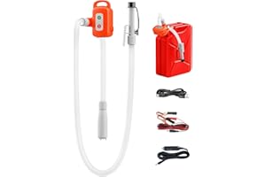 ‎VOKIDA Elektrische Kraftstoffpumpe, Auto-Stop-Sensor 2,4 GPM Pumpe Tragbare Flüssigkeitspumpe Benzinpumpe Dieselpumpe Ölpumpe für Benzin, Diesel, Öl, Wasser mit Bürstenlosem Motor und 2000-mAh-Li-Ionen-Akku