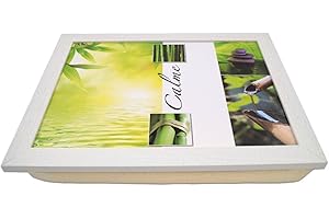 ‎PRIMOLIVING PrimoLiving Lap Tray - 40 x 30 x 5 cm - Tray as Laptop Mat - Sofa or Bed Tray in White - P-930