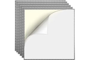 Etarnfly 6 Platten Set Bauplatte Kompatibel mit Meisten Marken,Grundplatte zum Abziehen und Aufkleben für Tischplatte, Wand, Grau Grundplatte