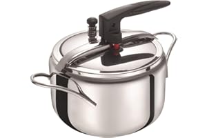 Aeternum Divina - Pentola a Pressione da 5 Litri con Valvola di Sicurezza, Acciaio Inox, Adatta all'induzione, Argento/Antracite